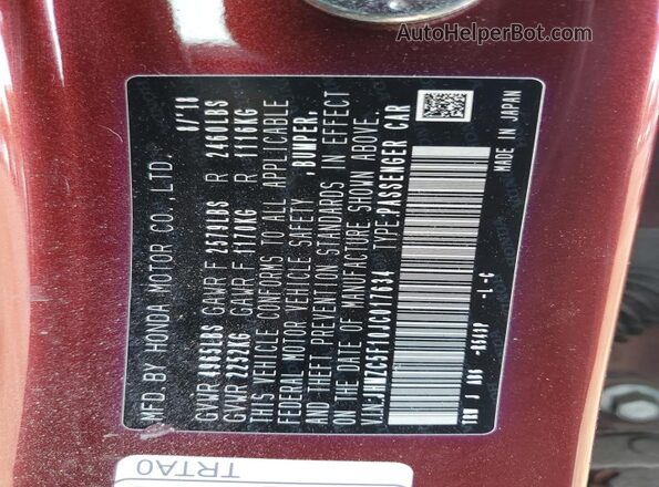 JHMZC5F10JC017634 2018 HONDA CLARITY Burgundy Engine compartment view