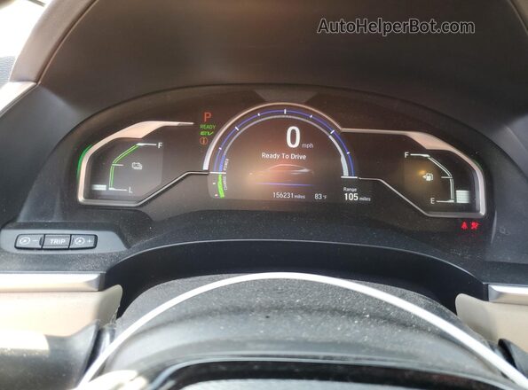 JHMZC5F10JC017634 2018 HONDA CLARITY Burgundy Instrument cluster view