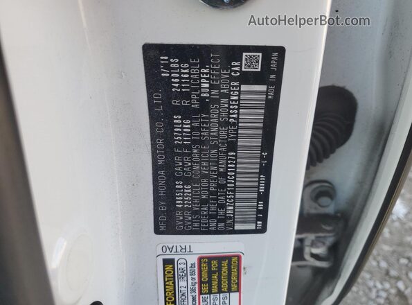JHMZC5F10JC018279 2018 HONDA CLARITY White Engine compartment view