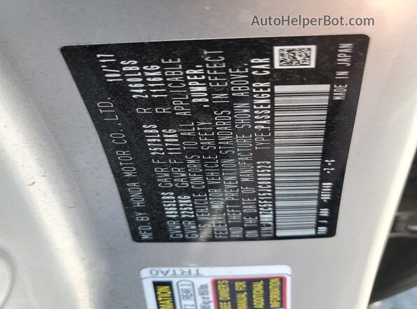 JHMZC5F15JC000523 2018 HONDA CLARITY Silver Engine compartment view