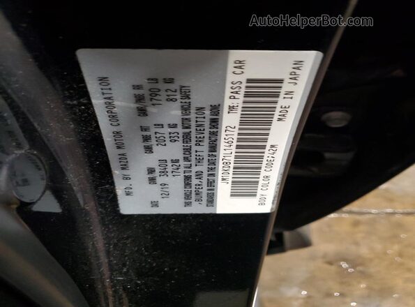 JM1DKDB71L1465172 2020 MAZDA CX-3 Синий Вид наклейки с VIN-кодом