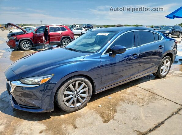 JM1GL1UM2J1327245 2018 MAZDA 6 Blue Передня ліва чверть