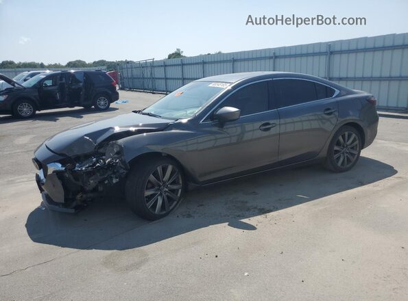 JM1GL1VM0J1312046 2018 MAZDA 6 Gray Vista tres cuartos delantera izquierda