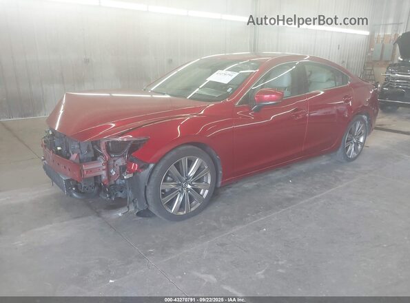 JM1GL1XY6J1303111 2018 MAZDA 6 Red Передня ліва чверть