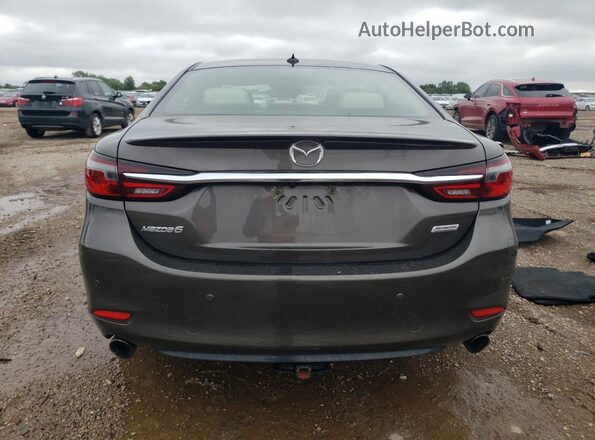 JM1GL1XY8J1329385 2018 MAZDA 6 Gray Widok z tyłu