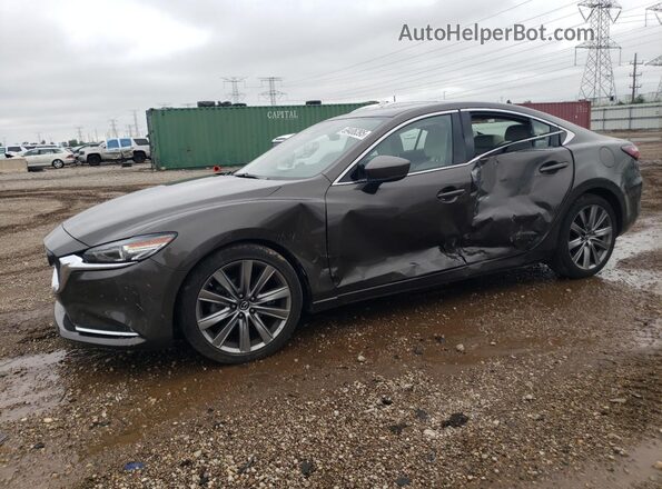JM1GL1XY8J1329385 2018 MAZDA 6 Gray Przód lewy