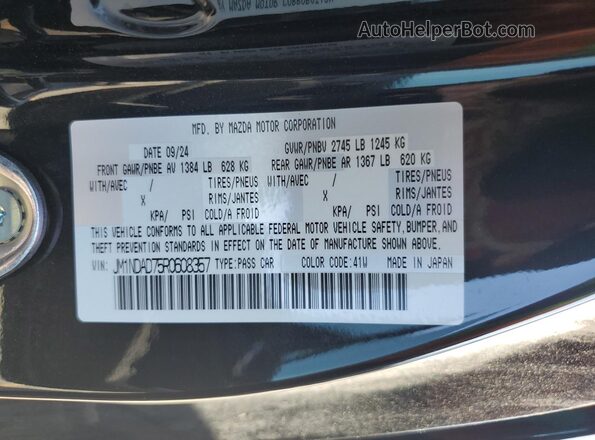 JM1NDAD75R0608357 2024 MAZDA MX-5 Black Շարժիչի բաժամունքի տեսք