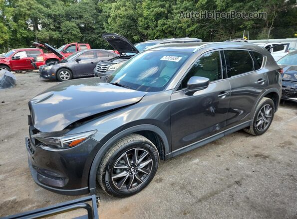 JM3KFADM0J1434187 2018 MAZDA CX-5 Charcoal წინა მარცხენა ხედი სამი მეოთხედიდან