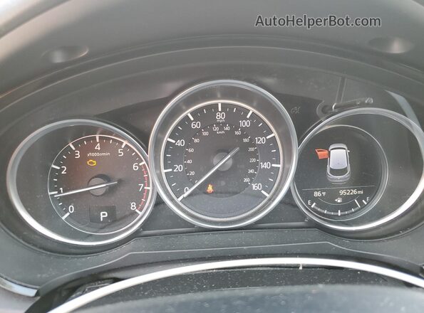 JM3TCBDY8J0230751 2018 MAZDA CX-9 White Instrument cluster view