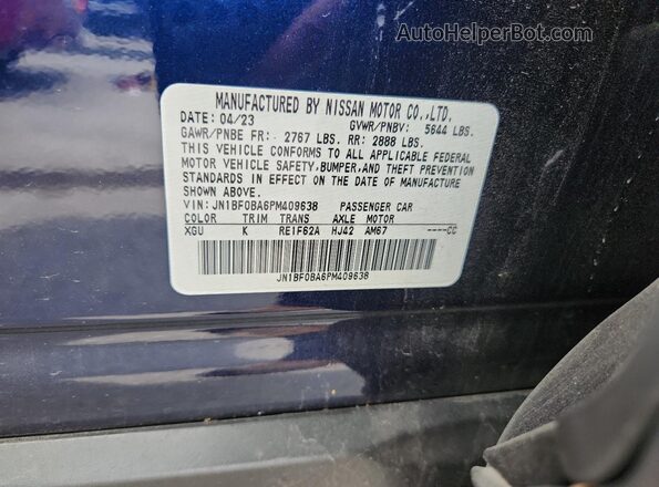 JN1BF0BA6PM409638 2023 NISSAN ARIYA Blue Սալոնի 360 աստիճան տեսք