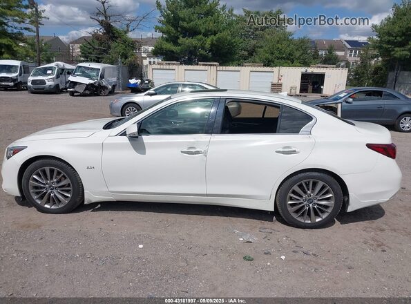 JN1CV7AR3JM280160 2018 INFINITI Q50 White უკანა სალონის ხედი