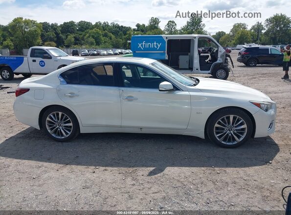 JN1CV7AR3JM280160 2018 INFINITI Q50 White ხელსაწყოთა პანელის ხედი