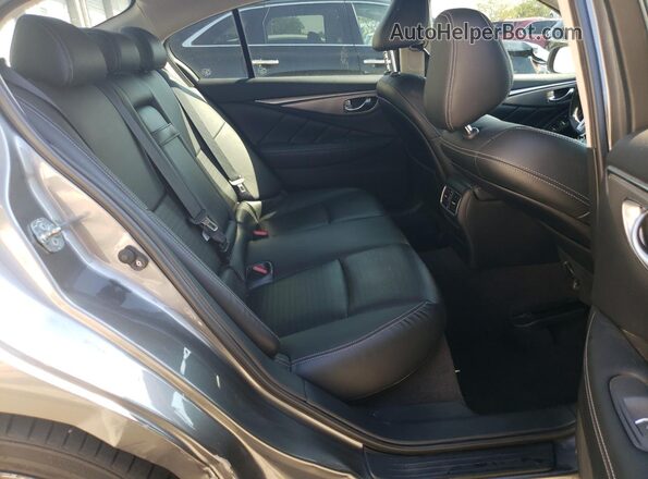 JN1EV7AP0JM355016 2018 INFINITI Q50 Gray Vista de los asientos traseros