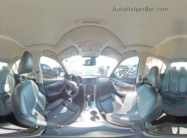 JN1EV7AP0JM355016 2018 INFINITI Q50 Gray Vista de la etiqueta del VIN