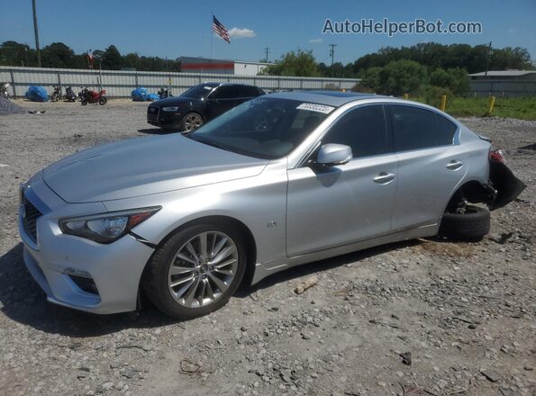 JN1EV7AP5JM351009 2018 INFINITI Q50 Silver Առջևի ձախ երեք քառորդ տեսարան