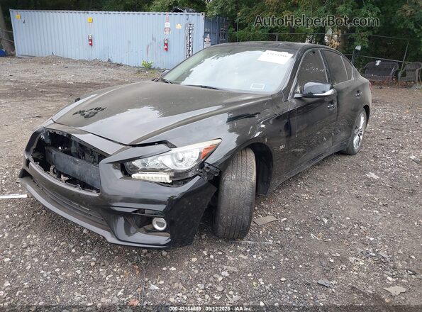 JN1EV7AR4JM432830 2018 INFINITI Q50 Black წინა მარცხენა ხედი სამი მეოთხედიდან