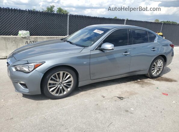 JN1EV7AR5LM255384 2020 INFINITI Q50 Blue Առջևի ձախ երեք քառորդ տեսարան