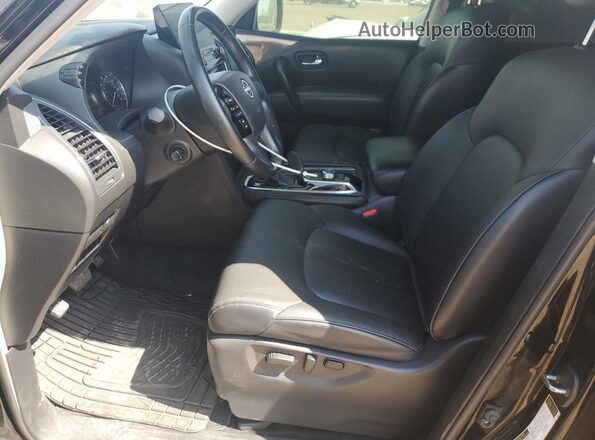JN8AY2AD9M9661185 2021 NISSAN ARMADA Черный Вид салона спереди
