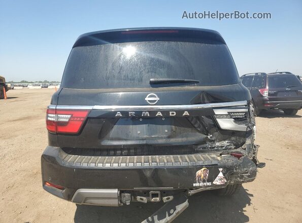 JN8AY2AD9M9661185 2021 NISSAN ARMADA Черный Вид сзади