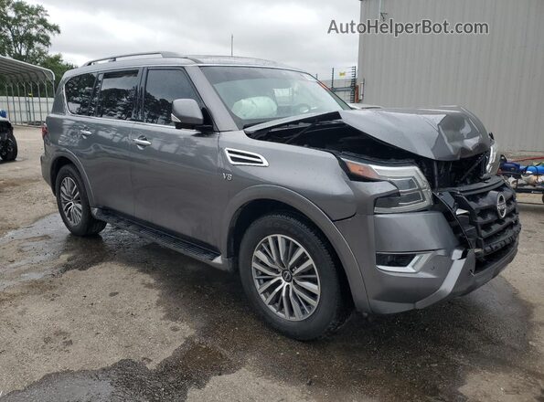 JN8AY2BA1M9371009 2021 NISSAN ARMADA Gray Front right