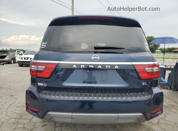 JN8AY2BA1M9374153 2021 NISSAN ARMADA Синий Вид сзади