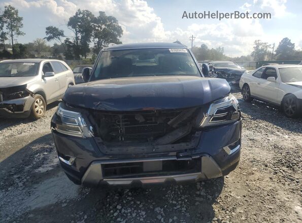 JN8AY2BA5M9370106 2021 NISSAN ARMADA Синий Вид спереди