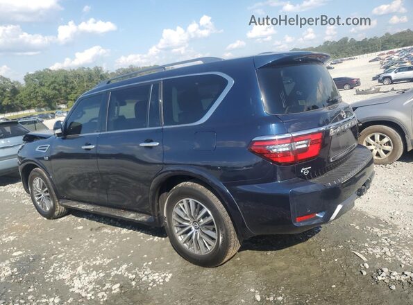 JN8AY2BA5M9370106 2021 NISSAN ARMADA Синий Задняя левая четверть