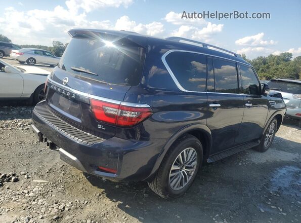 JN8AY2BA5M9370106 2021 NISSAN ARMADA Синий Задняя правая четверть
