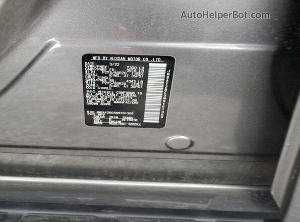 JN8AY2BC5N9161368 2022 NISSAN ARMADA Gray ძრავის განყოფილების ხედი