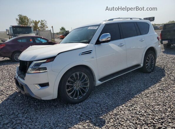 JN8AY2DBXN9813874 2022 NISSAN ARMADA Белый Передняя левая четверть