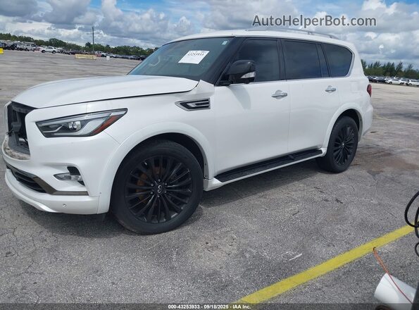 JN8AZ2AE4M9268507 2021 INFINITI QX80 White Vista tres cuartos delantera izquierda