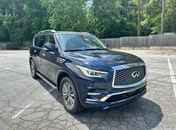 JN8AZ2AF2M9720494 2021 INFINITI QX80 Blue Front left