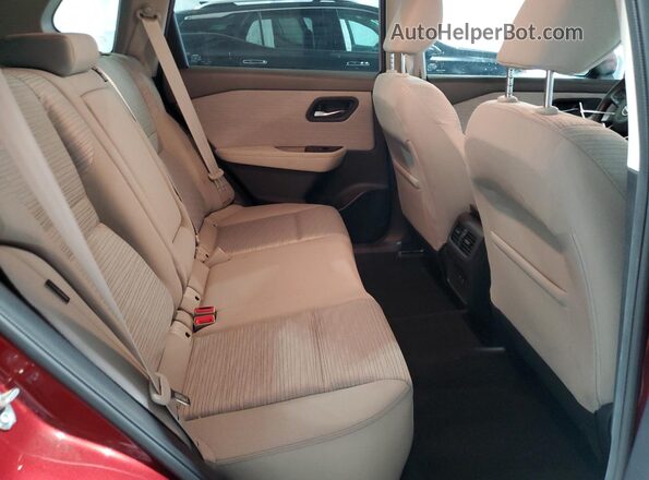 JN8BT3BA1NW043665 2022 NISSAN ROGUE Red უკანა სალონის ხედი