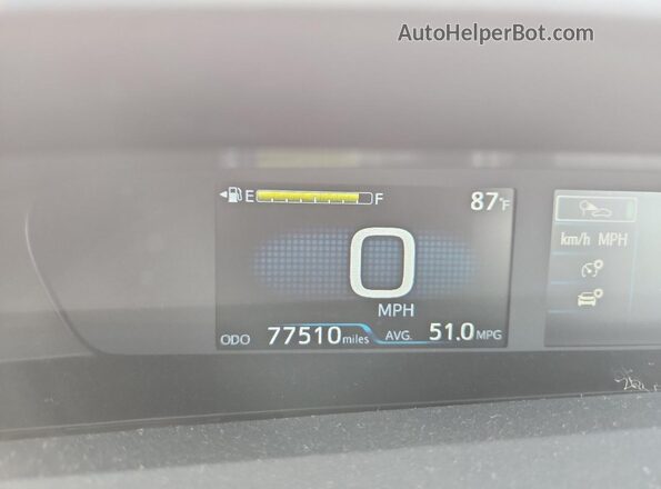 JTDKAMFU5M3127192 2021 TOYOTA PRIUS White Widok zestawu wskaźników