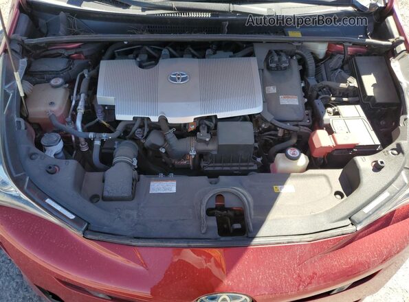 JTDKARFU2J3546237 2018 TOYOTA PRIUS Red Սալոնի հետևի տեսք