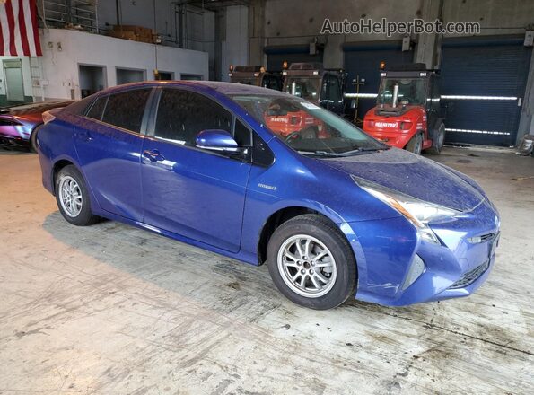 JTDKBRFU3J3594875 2018 TOYOTA PRIUS Синий Передняя правая четверть