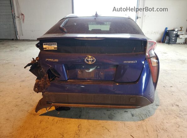 JTDKBRFU3J3594875 2018 TOYOTA PRIUS Синий Вид сзади