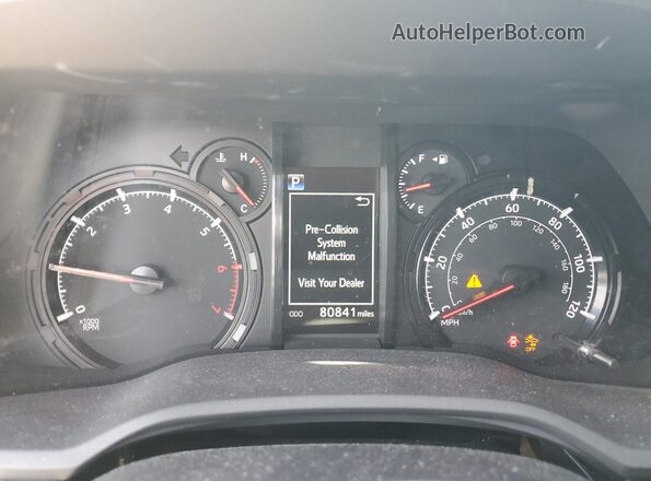 JTEMU5JR4M5970373 2021 TOYOTA 4RUNNER Gray Вид щитка приладів