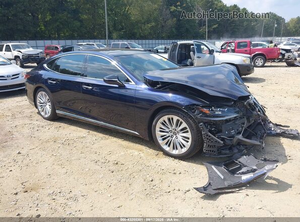 JTHB51FF5K5007672 2019 LEXUS LS 500 Dark Blue Передняя правая четверть