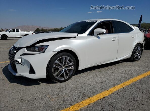 JTHBA1D22J5075633 2018 LEXUS IS White Առջևի ձախ երեք քառորդ տեսարան