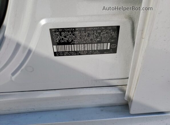 JTHBA1D24K5097263 2019 LEXUS IS Белый Вид наклейки с VIN-кодом