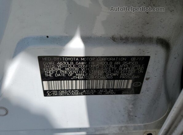 JTHBA1D29H5046365 2017 LEXUS IS White Engine compartment view