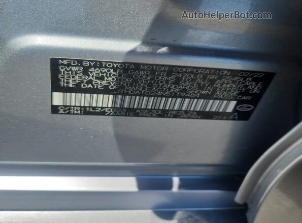 JTHDA1D24N5119484 2022 LEXUS IS Silver ძრავის განყოფილების ხედი