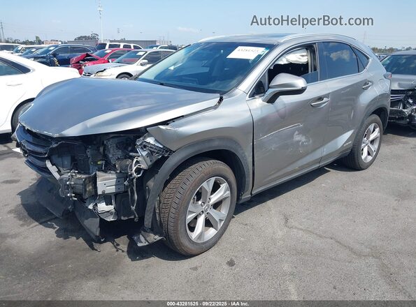 JTJBJRBZ4H2074654 2017 LEXUS NX 300H Серебряный Передняя левая четверть