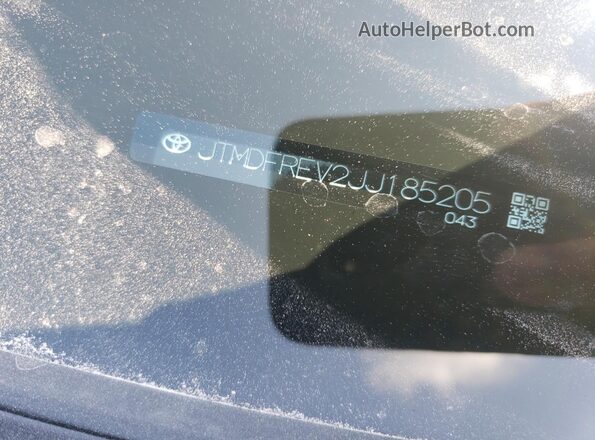 JTMDFREV2JJ185205 2018 TOYOTA LIMITED Синий Вид наклейки с VIN-кодом