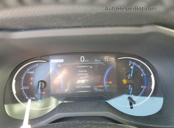 JTME6RFV9MJ005760 2021 TOYOTA RAV4 Gray Vista del cuadro de instrumentos
