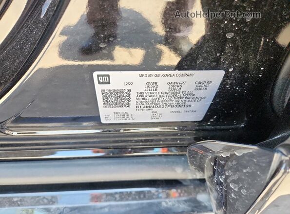 KL4MMDS27PB098139 2023 BUICK ENCORE Black VIN კოდის სტიკერის ხედი