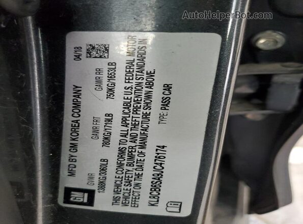 KL8CB6SA9JC476174 2018 CHEVROLET SPARK Gray Widok komory silnika