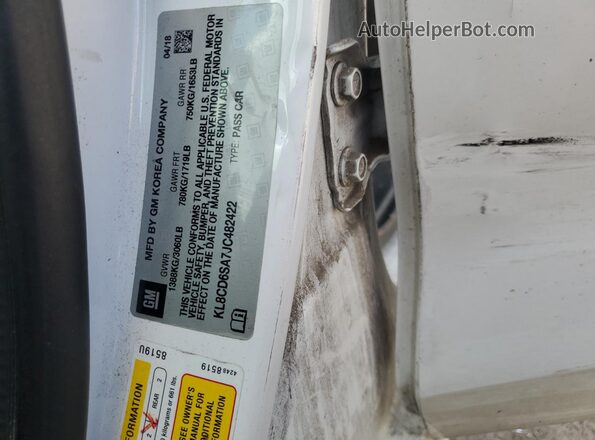KL8CD6SA7JC482422 2018 CHEVROLET SPARK Белый Вид подкапотного пространства