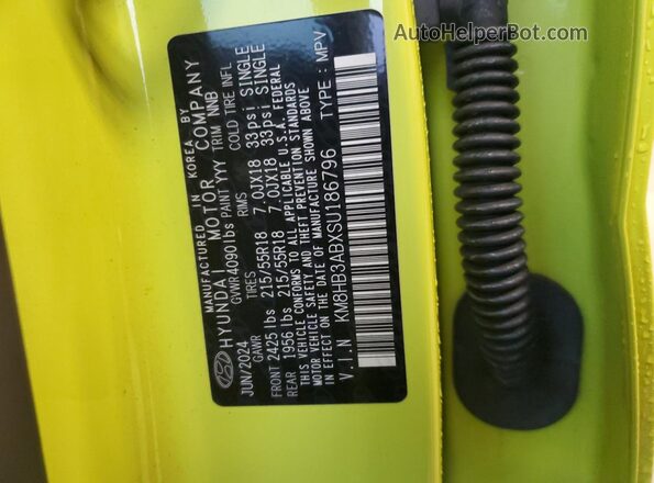 KM8HB3ABXSU186796 2025 HYUNDAI KONA Green Widok komory silnika